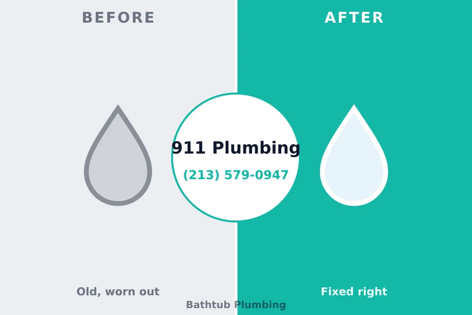 Before and after: plumbing repair Tonawanda, NY